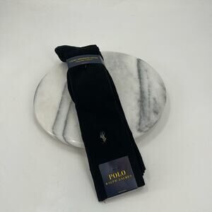 NWT Polo Ralph Lauren black cotton tall socks